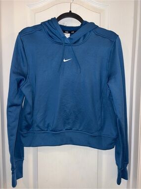 Nike Women's crop Blue Pullover Hoodie